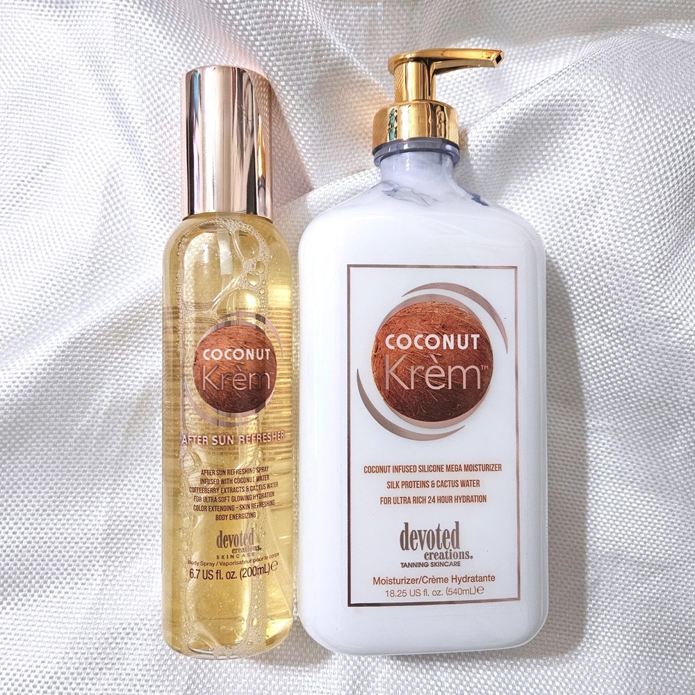 Devoted Creations Coconut Krem After Sun Refresher & Mega Moisturizer Bundle - 2